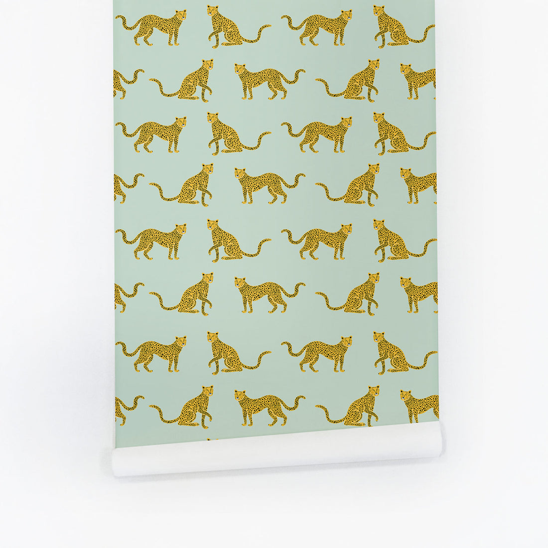 bright cheetah print safari inspired removable wallpaper for kids room