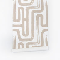 neutral color lines inspired by maze wallpaper