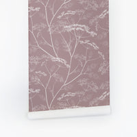 Girl's room removable wallpaper with flowers