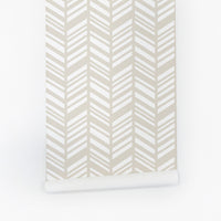 light beige chevron pattern removable wallpaper