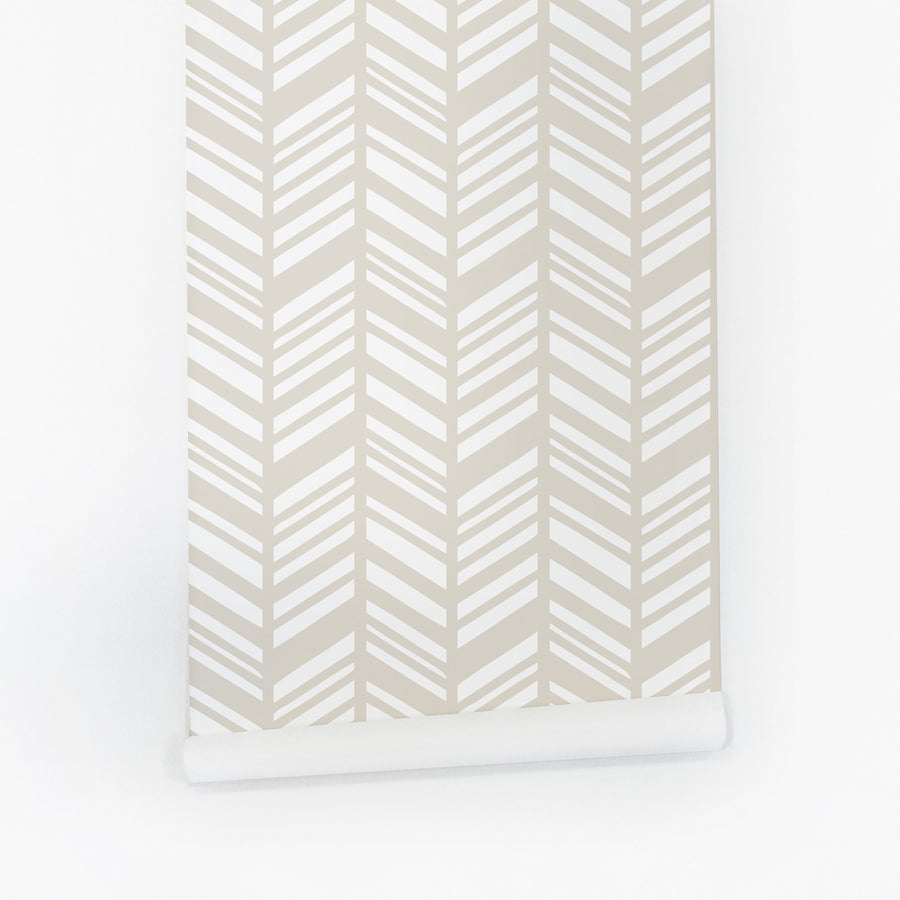 light beige chevron pattern removable wallpaper