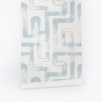 light blue lines inspired removable wallpaper