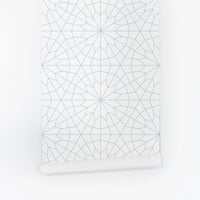 modern light blue geometric shapes pattern removable wallpaper