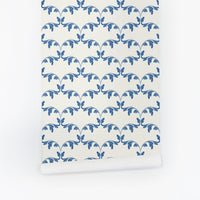 effective blue wallpaper for modern victorian home interior