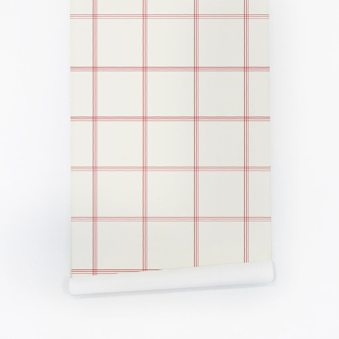 red stripes wallpaper for countryside inspired home interior