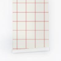 red stripes wallpaper for countryside inspired home interior