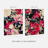 dark red peonies inspired removable wallpaper