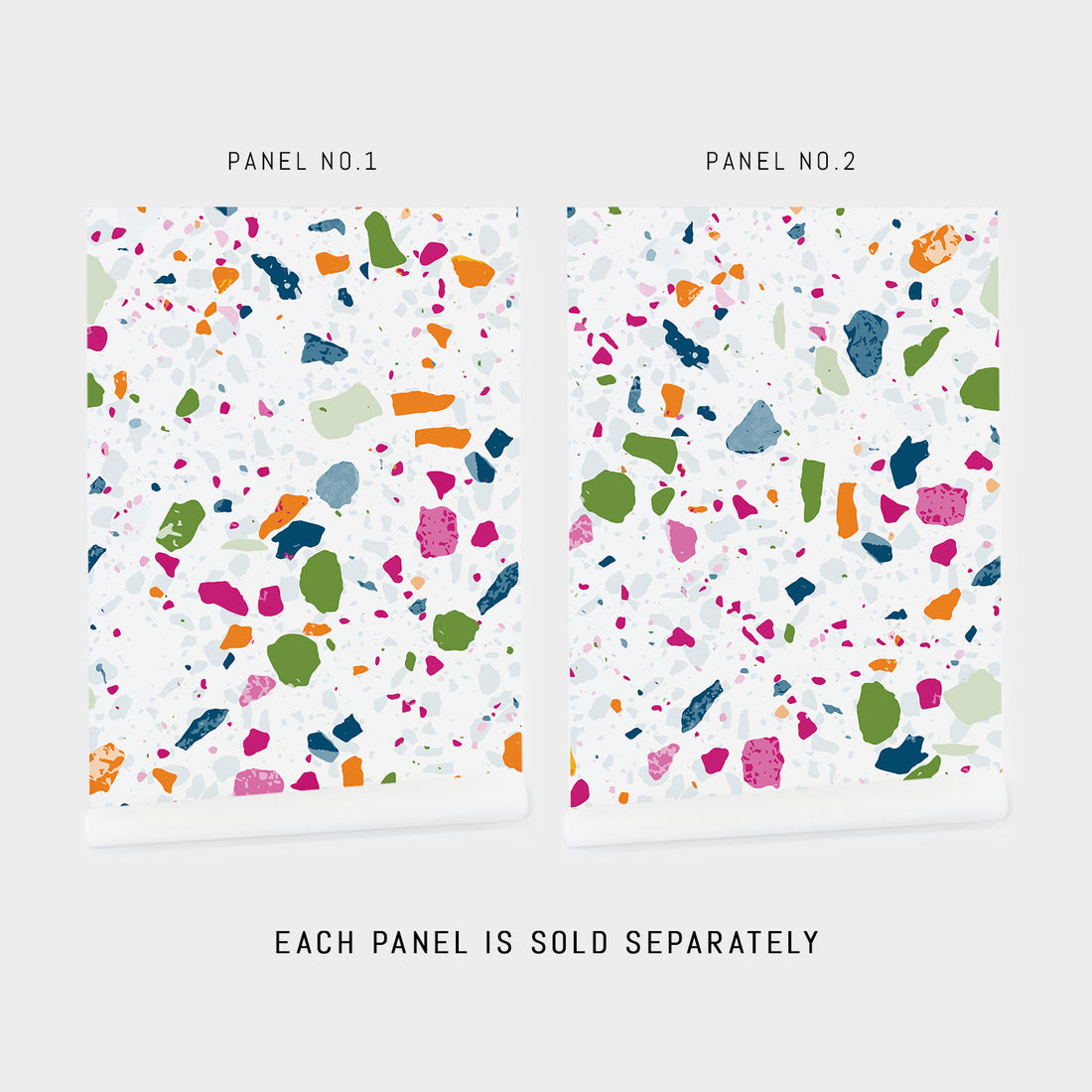 bright colors terrazzo design wallpaper for teens bedroom