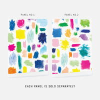 colorful peel and stick watercolor wallpaper