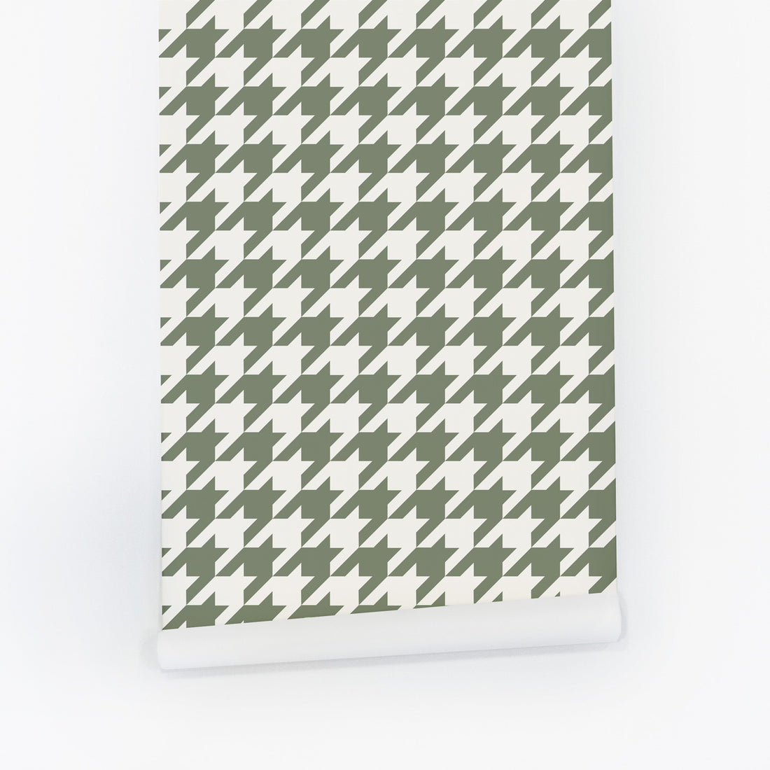 classic green houndstooth peel and stick wallpaper