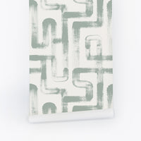 light green crossed lines pattern removable wallpaper