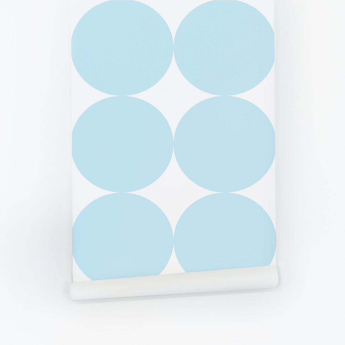 big light blue circles inspired wallpaper design peel and stick