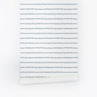 coastal interior navy spot wallpaper design