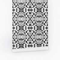 Black and white modern tribal temporary wallpaper