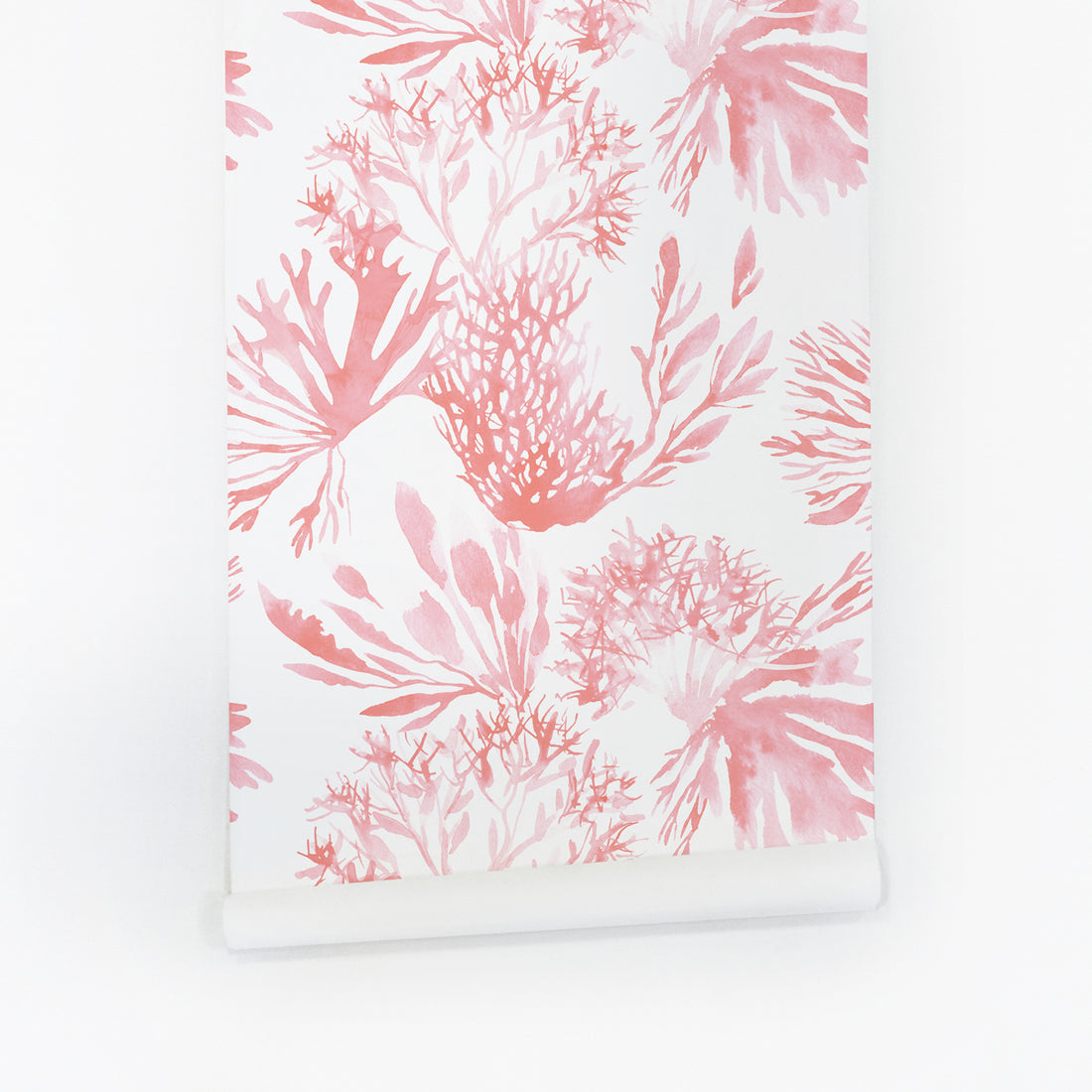 Elegant coral removable wallpaper by Livettes