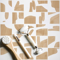 wooden design geometric removable wallpaper