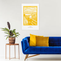 Scream lady painting wall art print