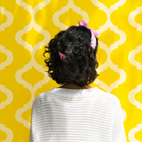 bright yellow moroccan inspired wallpaper design