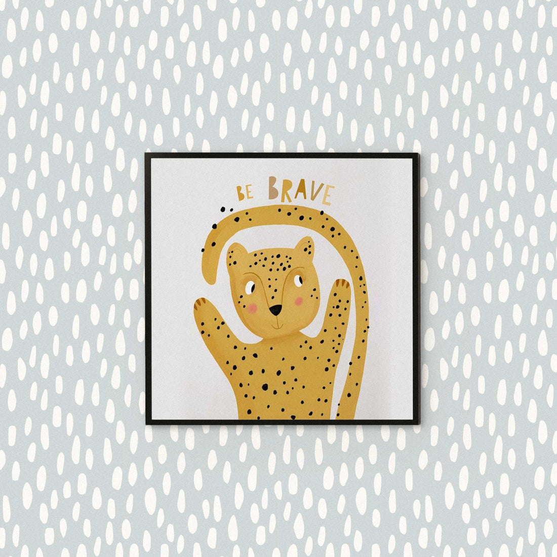 simple blue wallpaper design with white speckles for nurseries