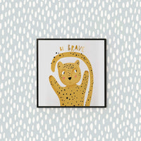 simple blue wallpaper design with white speckles for nurseries