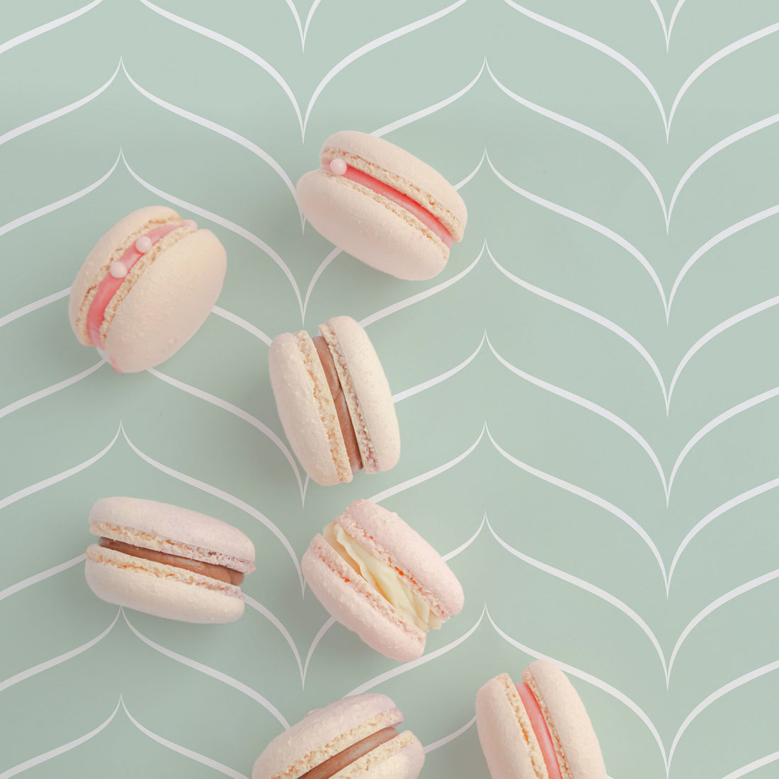 mint green chevron peel and stick wallpaper