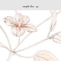 Oversized floral design wallpaper