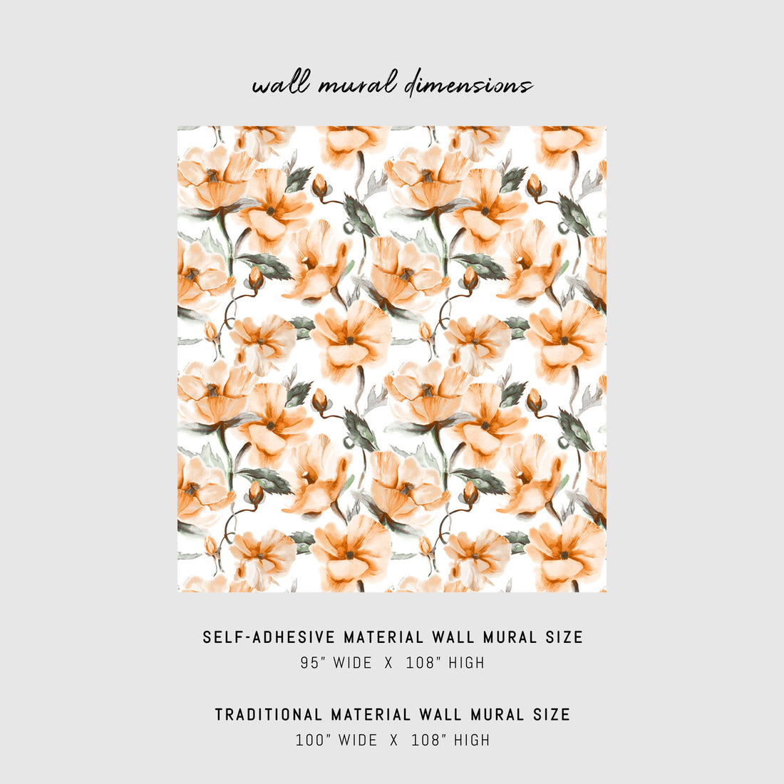Desert theme floral wall mural design