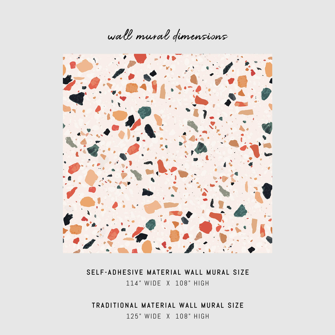 Coral Terrazzo Design wall mural