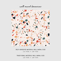 Coral Terrazzo Design wall mural