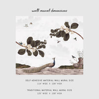Vintage birds wall mural