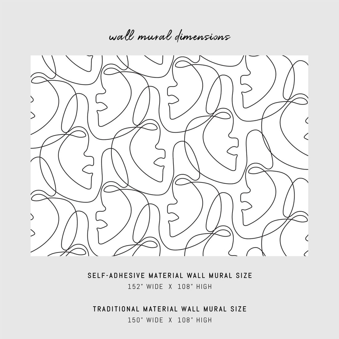 Abstract art woman removable wallpaper