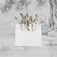 Vintage style kids room interior with forest design removable wallpaper