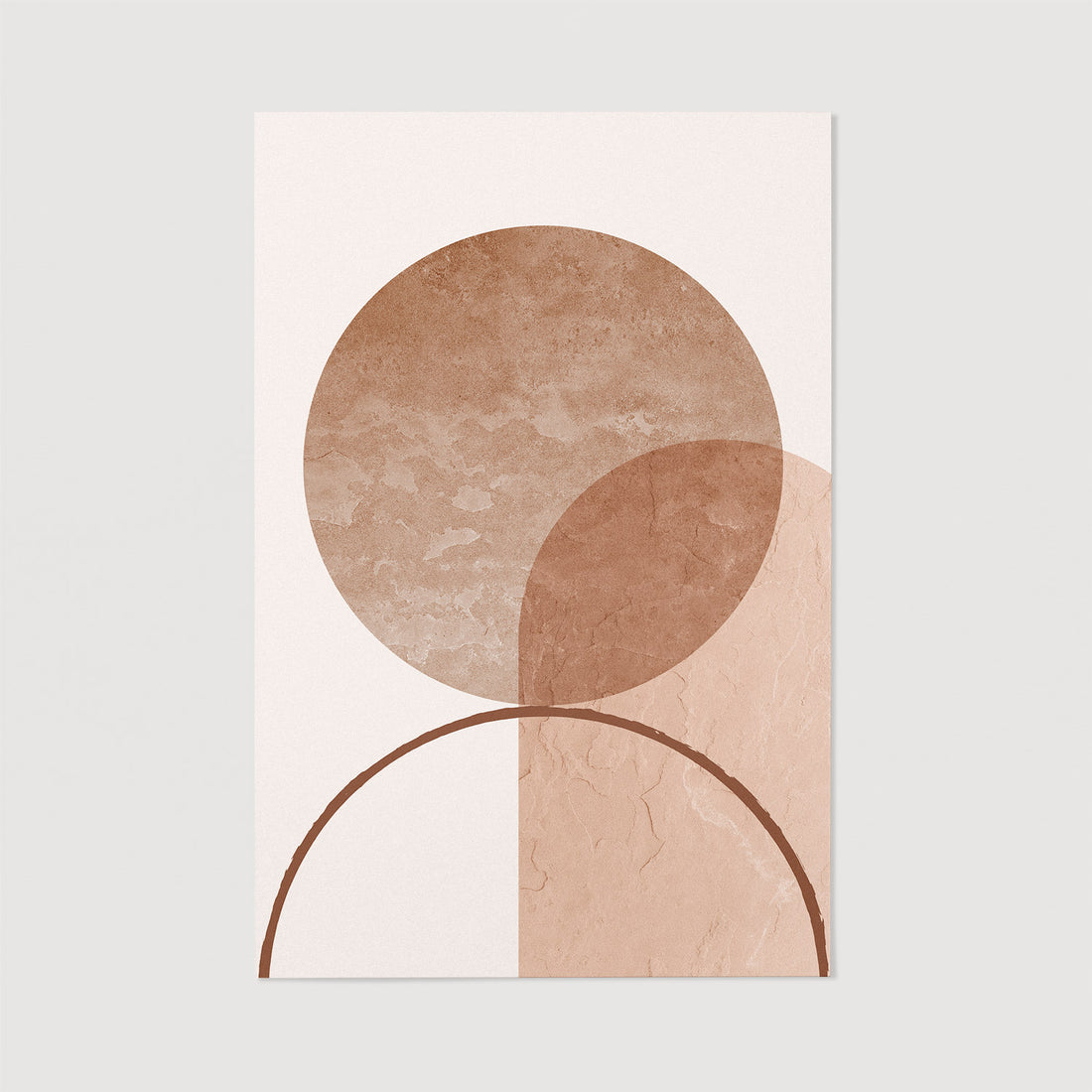 textured nude colors bohemian style art poster