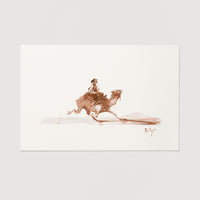 modern watercolor desert theme wall art poster