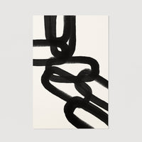 Oversized brush chain design wall poster