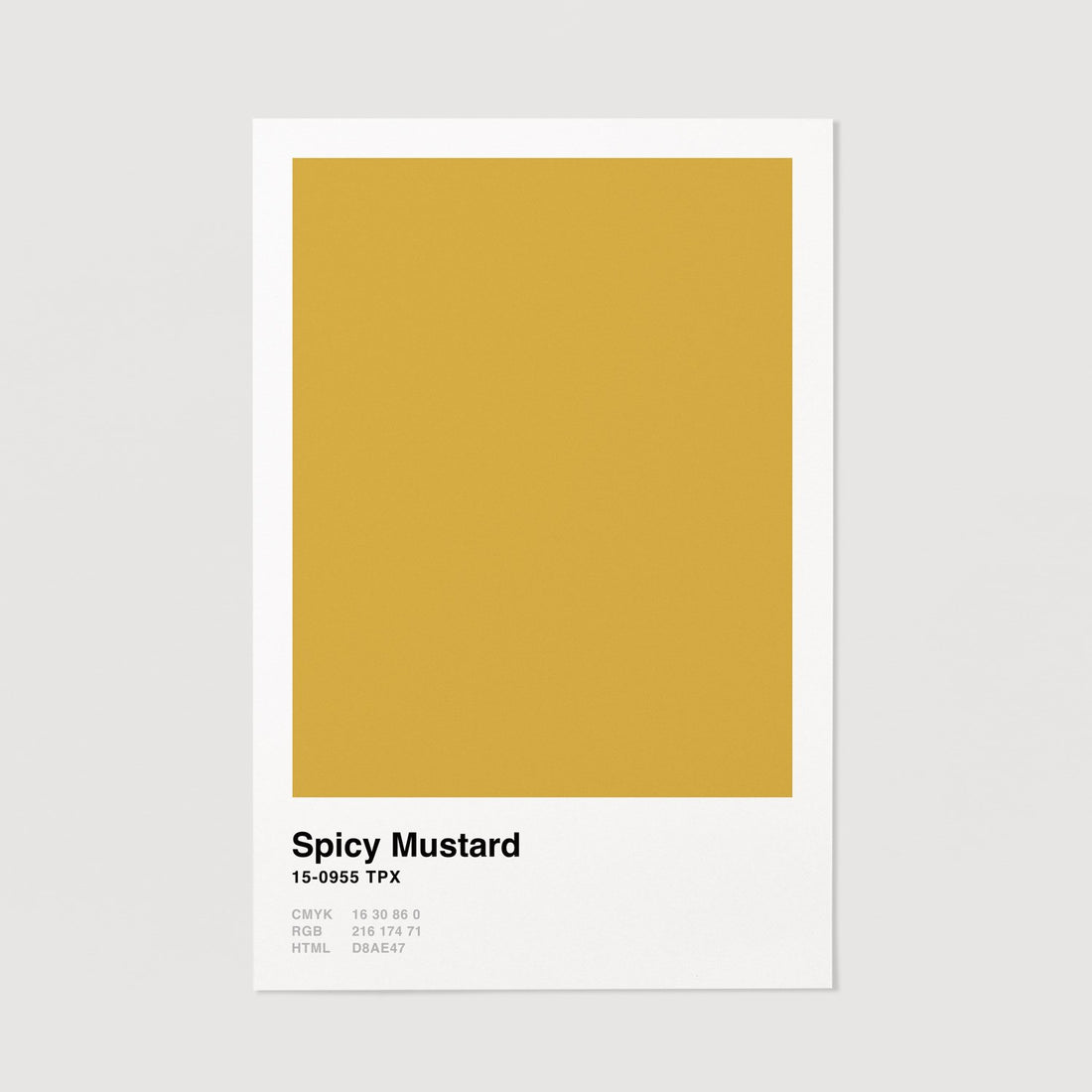 Yellow pantone color wall poster