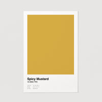 Yellow pantone color wall poster