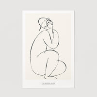 Abstract nude art print
