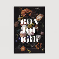 Dark peonies wall print