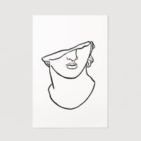 Painted roman statue art poster