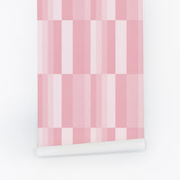 pastel pink lines for removable wallpaper