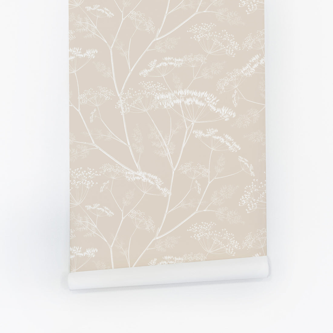 beige vintage floral removable wallpaper