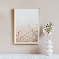 interior with ombre desert inspired wall art poster