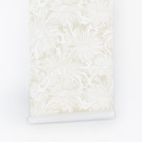large neutral palm leaf peel and stick wallpaper design