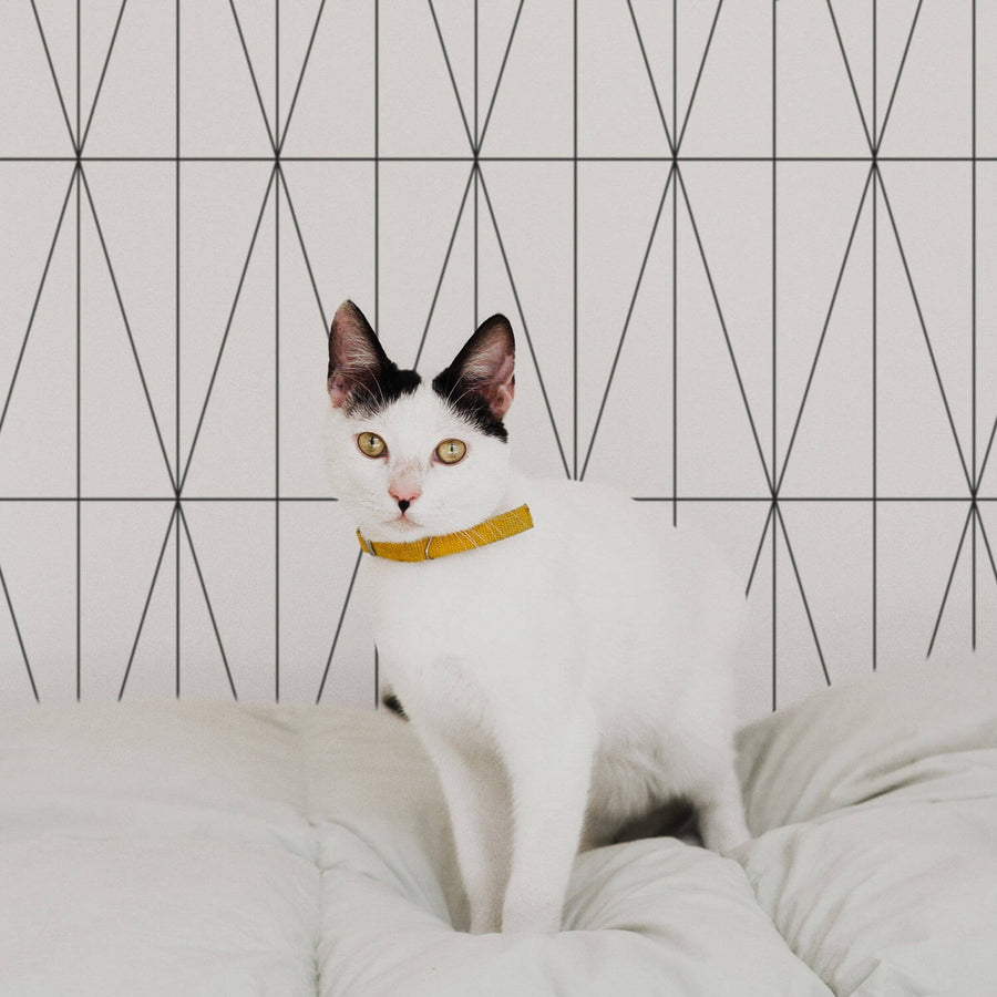 simple black graphic lines removable wallpaper by livettes