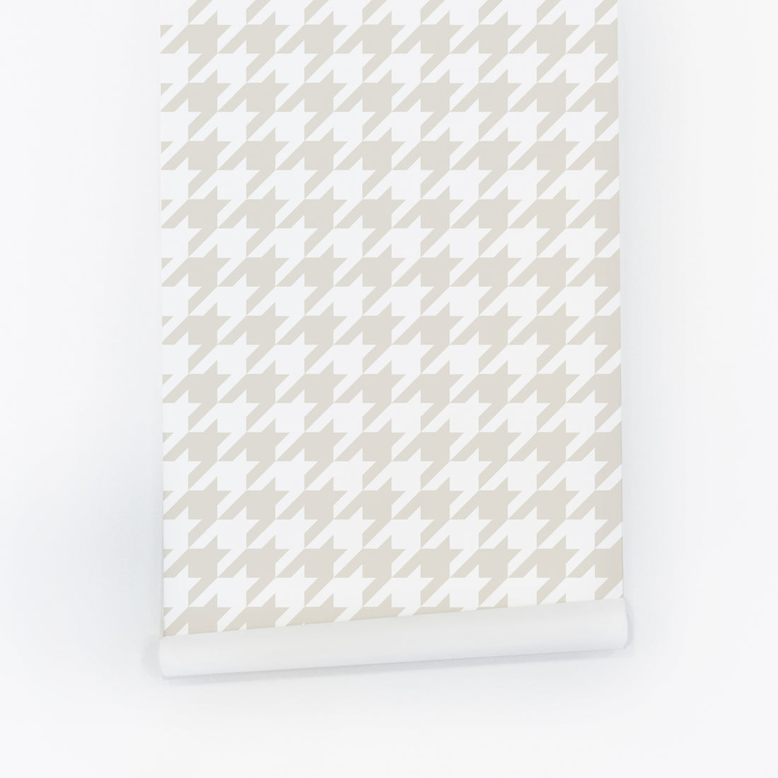 neutral color houndstooth pattern peel and stick wallpaper