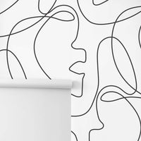 Minimalist art print removable wallpaper