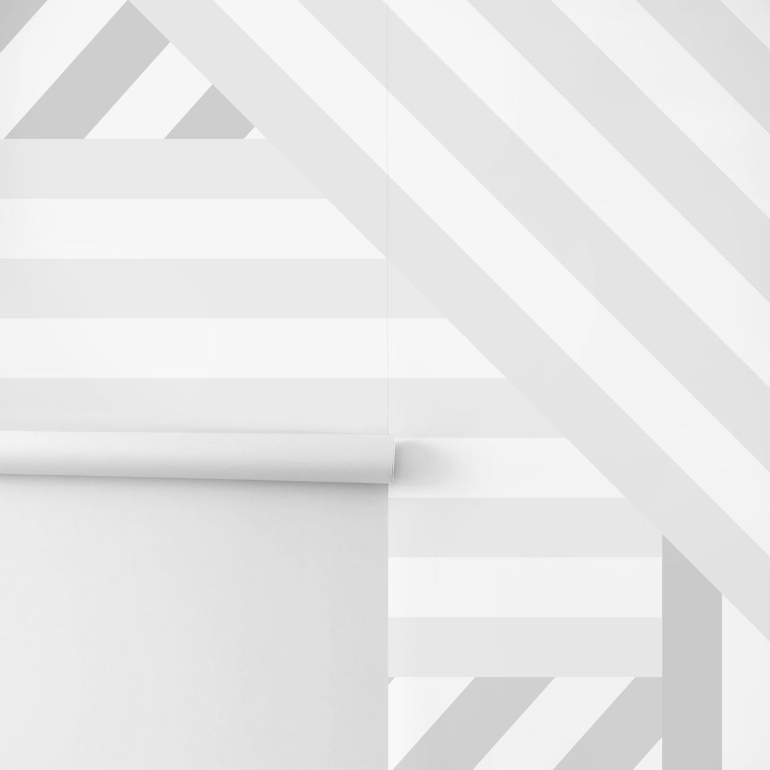 close up of light grey wall mural with line pattern