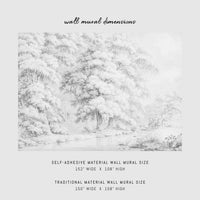 Vintage forest wall mural