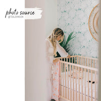 soft tropical baby nursery peel and stick wallpaper